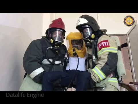 ЧЕЧНЯ. Пожарные провели учения в общеобразовательной школе села Знаменское (Видео).