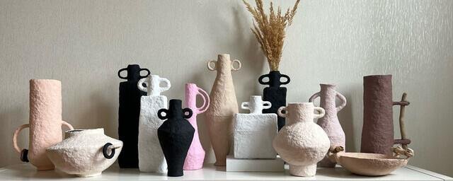 Новый российский бренд De Berner создал вазы из переработанной бумаги
