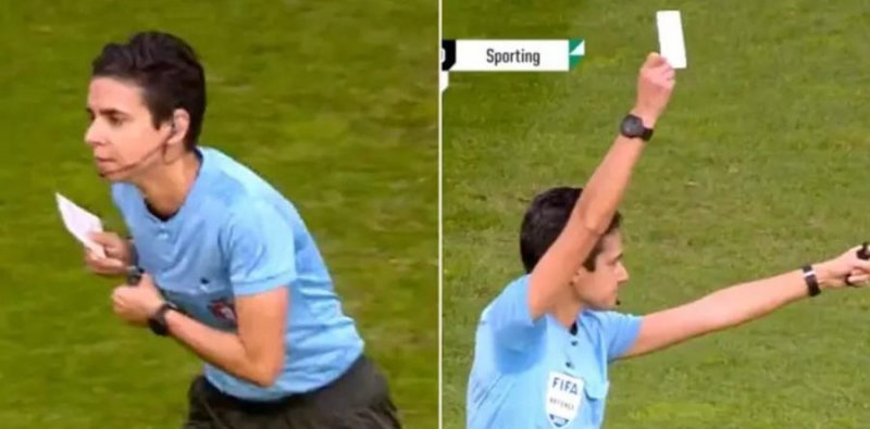 В Португалии на футбольном матче впервые в истории показали белую карточку
