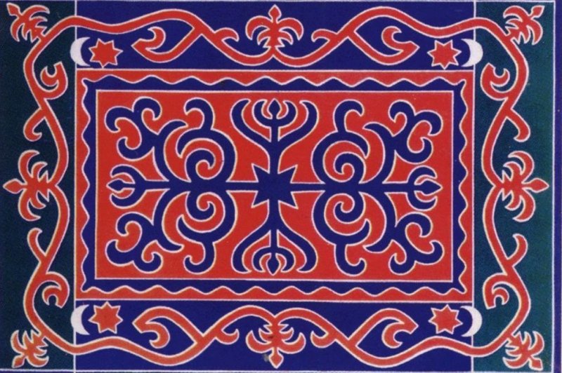 ЧЕЧНЯ. Традиционный чеченский войлочный ковёр "Истанг"