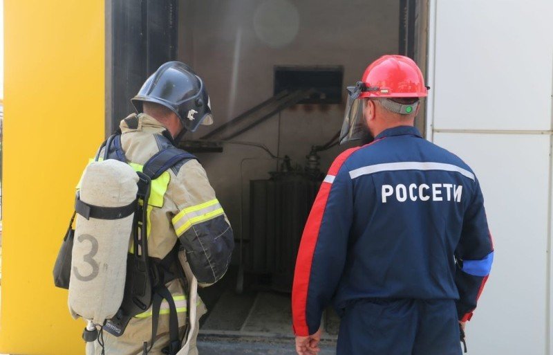 ЧЕЧНЯ. «Чеченэнерго» и МЧС провели тренировку по ликвидации ЧП на энергообъекте