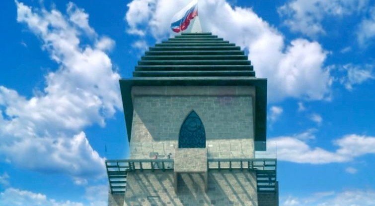ИНГУШЕТИЯ. Российский триколор подняли на стометровой башне Согласия в столице Ингушетии