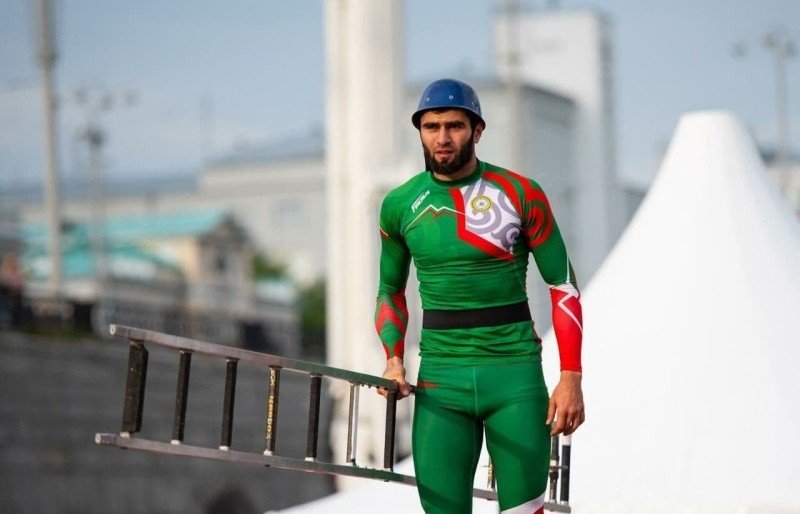 ЧЕЧНЯ. Сотрудник МЧС из Чеченской Республики готовится к чемпионату мира по пожарно-спасательному спорту