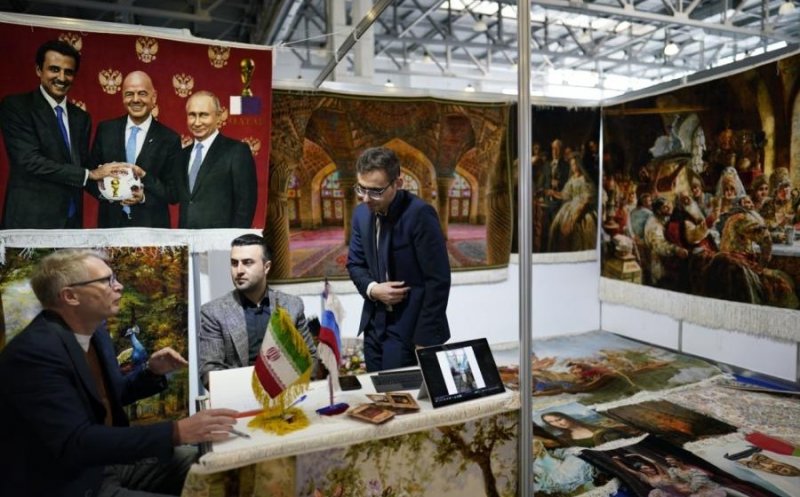 В «Крокус Экспо»  открыли выставку ковров с изображением Владимира Путина