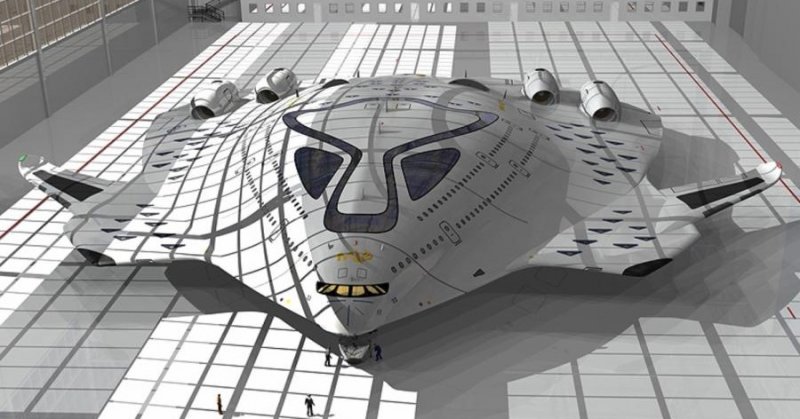 В сети показали концепт скоростного самолета будущего с термоядерным двигателем