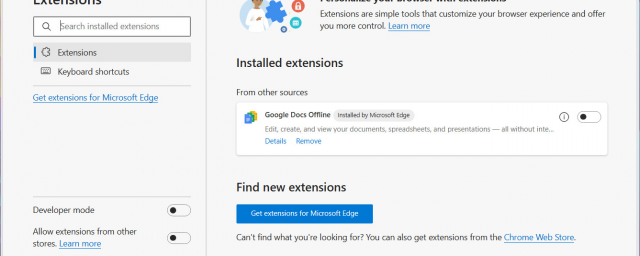 Neowin: Microsoft Edge без спроса устанавливает расширение Google Docs Offline