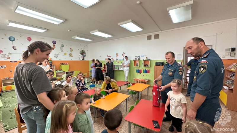 ЧЕЧНЯ. В детском саду войсковой части Наурского района прошло пожарно-тактическое занятие