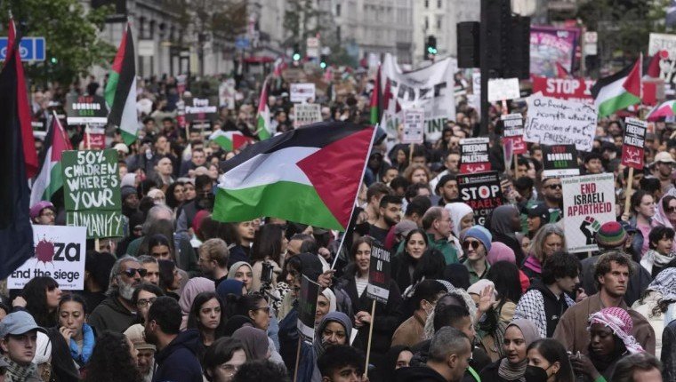 В Лондоне прошла масштабная акция в поддержку Палестины