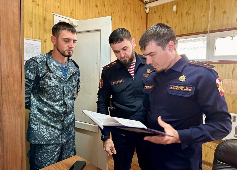 ЧЕЧНЯ. Чеченские росгвардейцы проводят проверку ведомственной охраны Минтранспорта