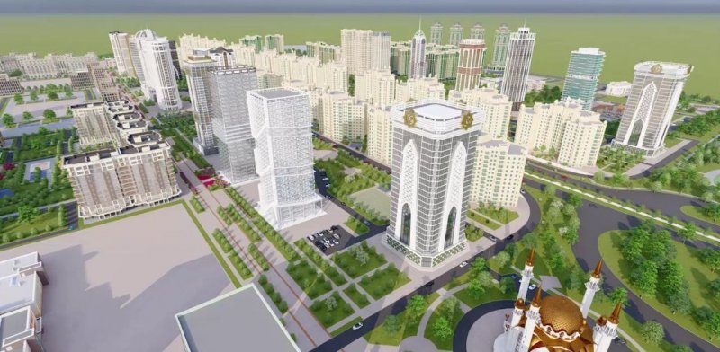 ЧЕЧНЯ. Площадь строящегося жилья на новом проспекте Путина составила 2 млн кв.м