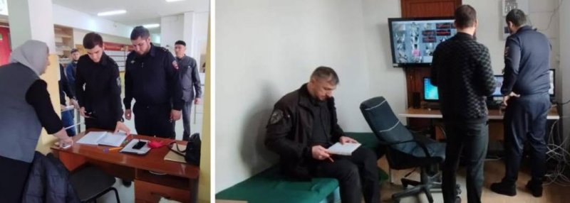ЧЕЧНЯ. Чеченские росгвардейцы перед выборами проводят обследование избирательных участков