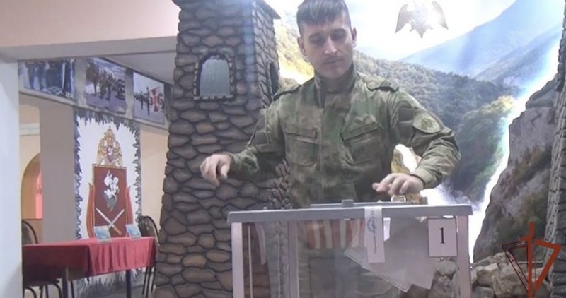 ЧЕЧНЯ. Росгвардейцы проголосовали в труднодоступных районах Северного Кавказа