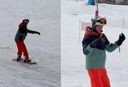КРАСНОДАР. После ампутации стоп известный фигурист Роман Костомаров испытал себя, встал на сноуборд в горах Сочи