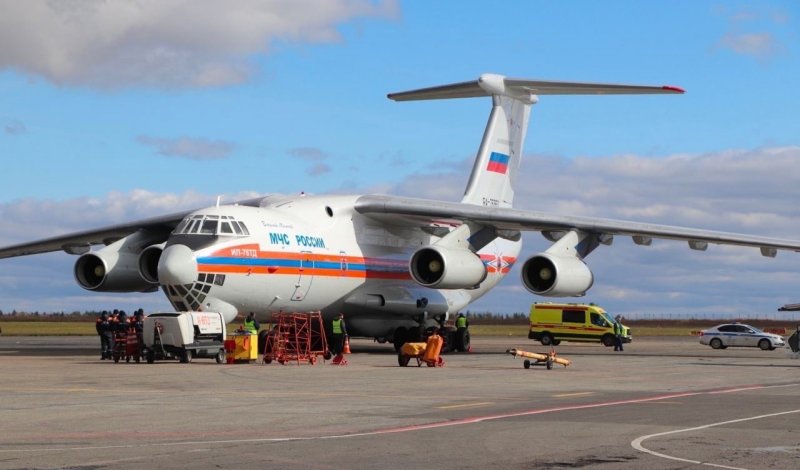 Спецборт МЧС России для Газы доставил в Египет гуманитарную помощь
