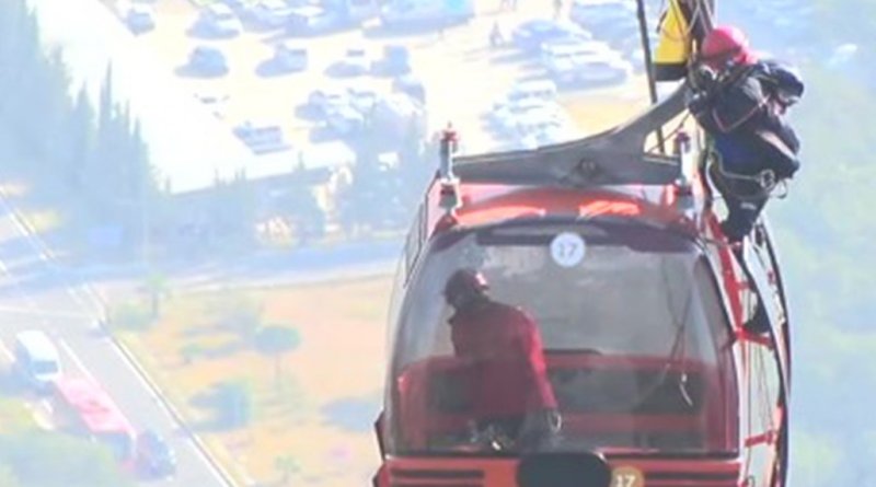 Спасатели эвакуировали половину пассажиров с фуникулера в Анталье