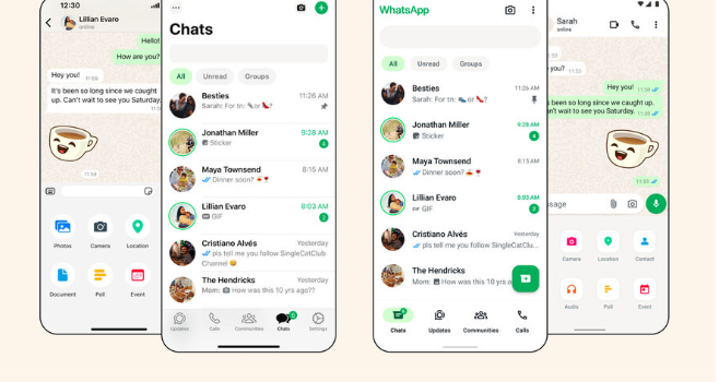 Мессенджер WhatsApp полностью изменил дизайн