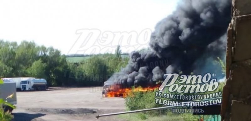 РОСТОВ. При возгорании двух фур на М-4 под Ростовом пострадал  один человек
