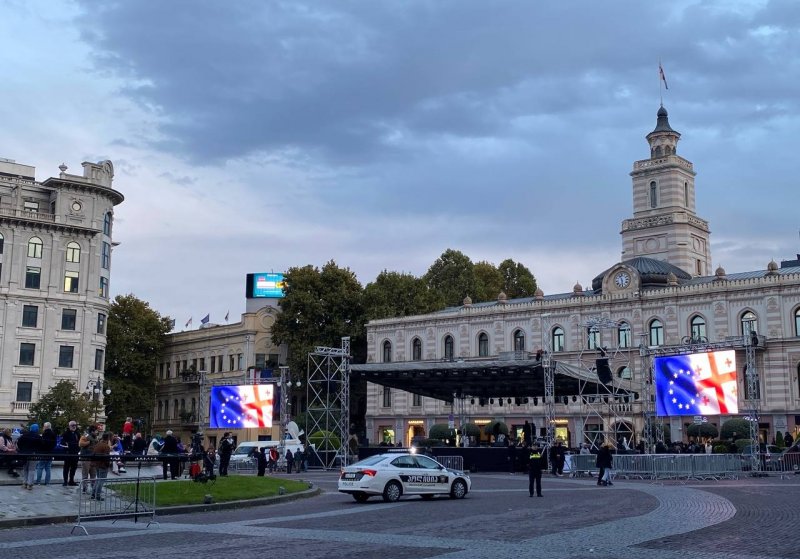 ГРУЗИЯ.  Тбилиси готовится к митингу в поддержку евроинтеграции