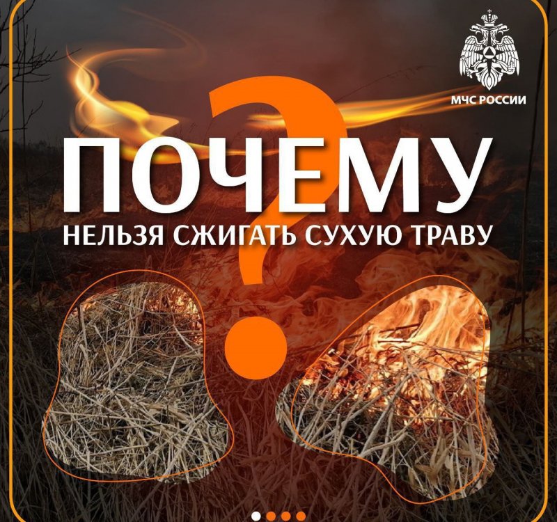 ЧЕЧНЯ. МЧС России: не сжигай сухую траву