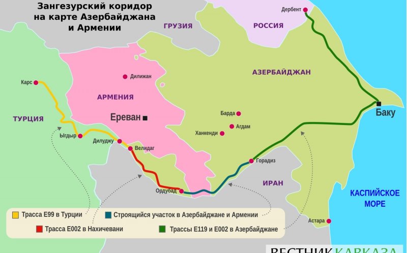АРМЕНИЯ. Восточный участок Зангезурского коридора в Азербайджане построят к следующему году