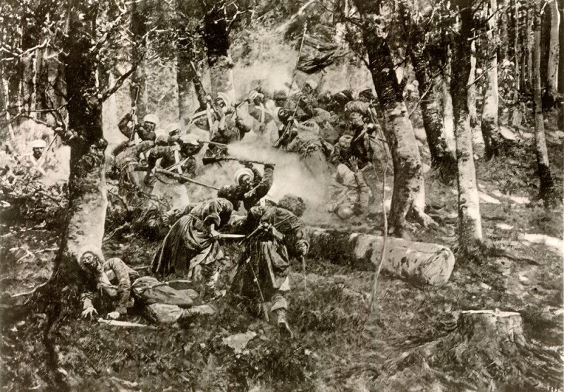 ЧЕЧНЯ.  Эпизод из экспедиции в Дарго в 1845 году
