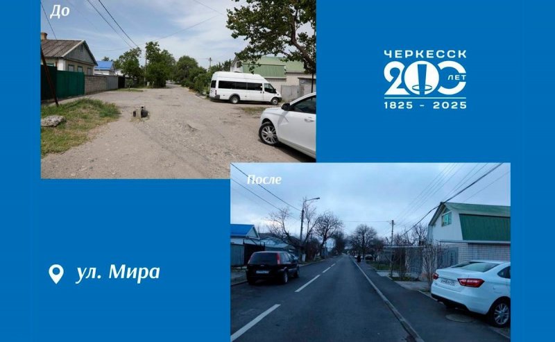 КЧР. Мэр Алексей Баскаев: Черкесск завершил ремонт всех девяти запланированных на 2025 год участков дорог