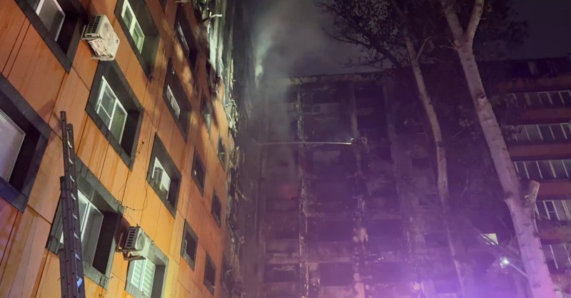 ЧЕЧНЯ. Пожар в девятиэтажке Грозного полностью ликвидирован