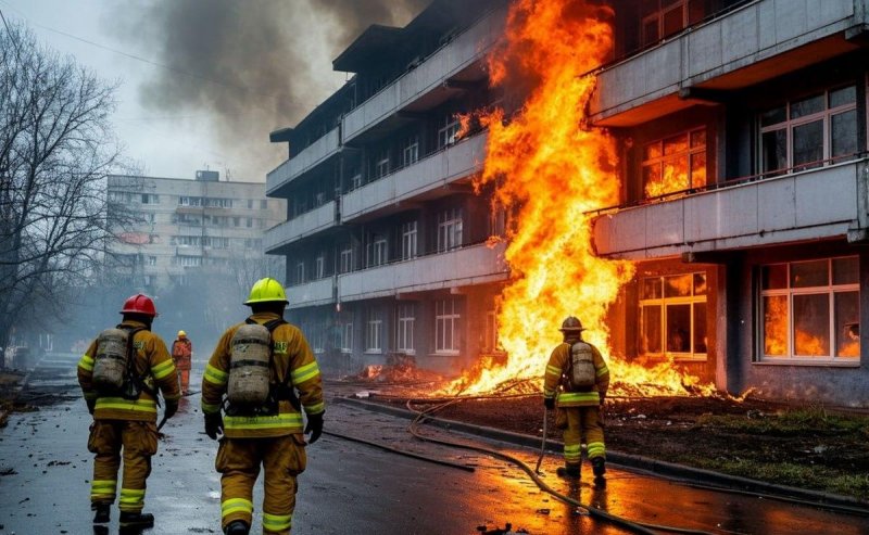 ЧЕЧНЯ. В результате пожара в многоквартирном доме Грозного из здания эвакуировали 300 жильцов