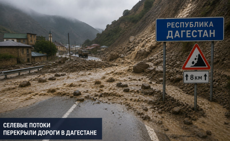 ДАГЕСТАН. «51 село отрезано от мира»: мощные ливни в Дагестане размыли 16 дорог и разрушили газопровод