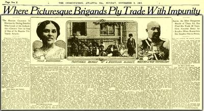 1913 год. США. "Atlanta Constitution". Взгляд американской прессы на проблему абречества на Кавказе и абрека Зелимхана в 1913 году.